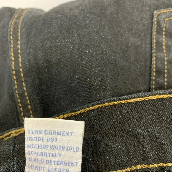 Diane Gilman‎ Crop Studded Jeans Woman 24WP  Black Pockets Western Boho Cassual - Picture 11 of 14